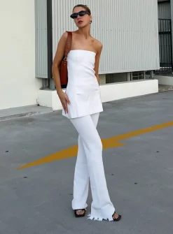 Princess Polly Anderson Pants  White Store