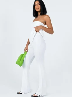 Princess Polly Anderson Pants  White Store
