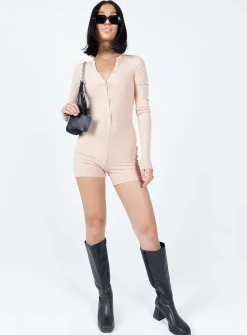 Princess Polly Angel Romper  Beige Fashion