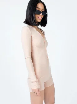 Princess Polly Angel Romper  Beige Fashion