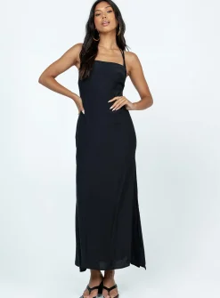 Princess Polly Angela Tie Maxi Dress  Black Fashion