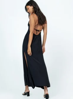 Princess Polly Angela Tie Maxi Dress  Black Fashion