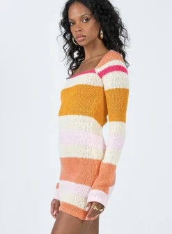 Princess Polly Ania Mini Dress/ Pink Multi Orange Sale