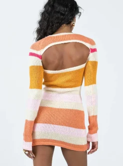 Princess Polly Ania Mini Dress/ Pink Multi Orange Sale