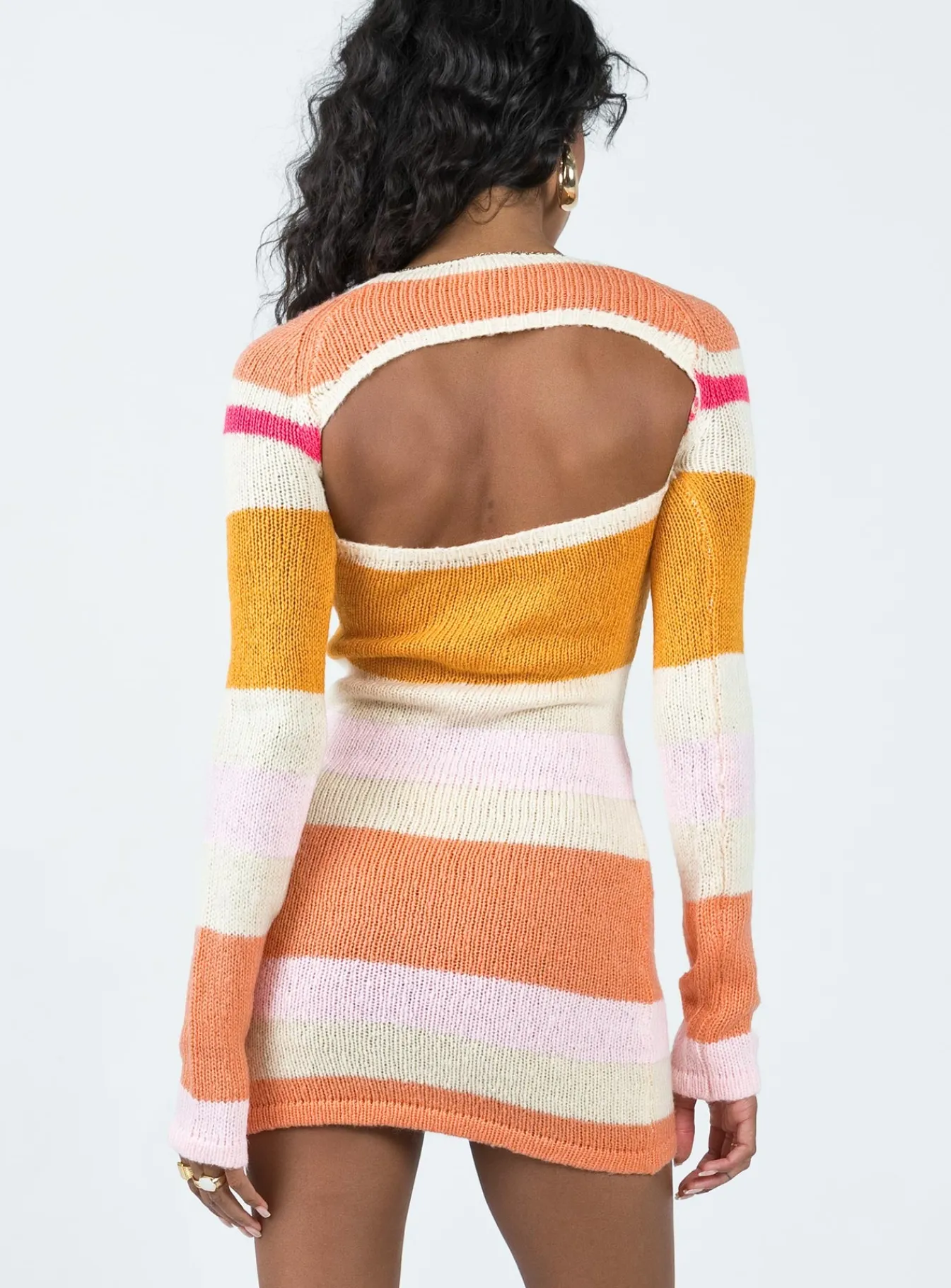 Princess Polly Ania Mini Dress/ Pink Multi Orange Sale