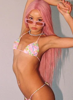 Princess Polly Anika Bikini Topfloral   Pink Fashion