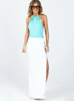 Princess Polly Anisha Tie Maxi Skirt  White Hot