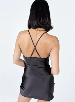 Princess Polly Anna Mini Dress  Black Sale