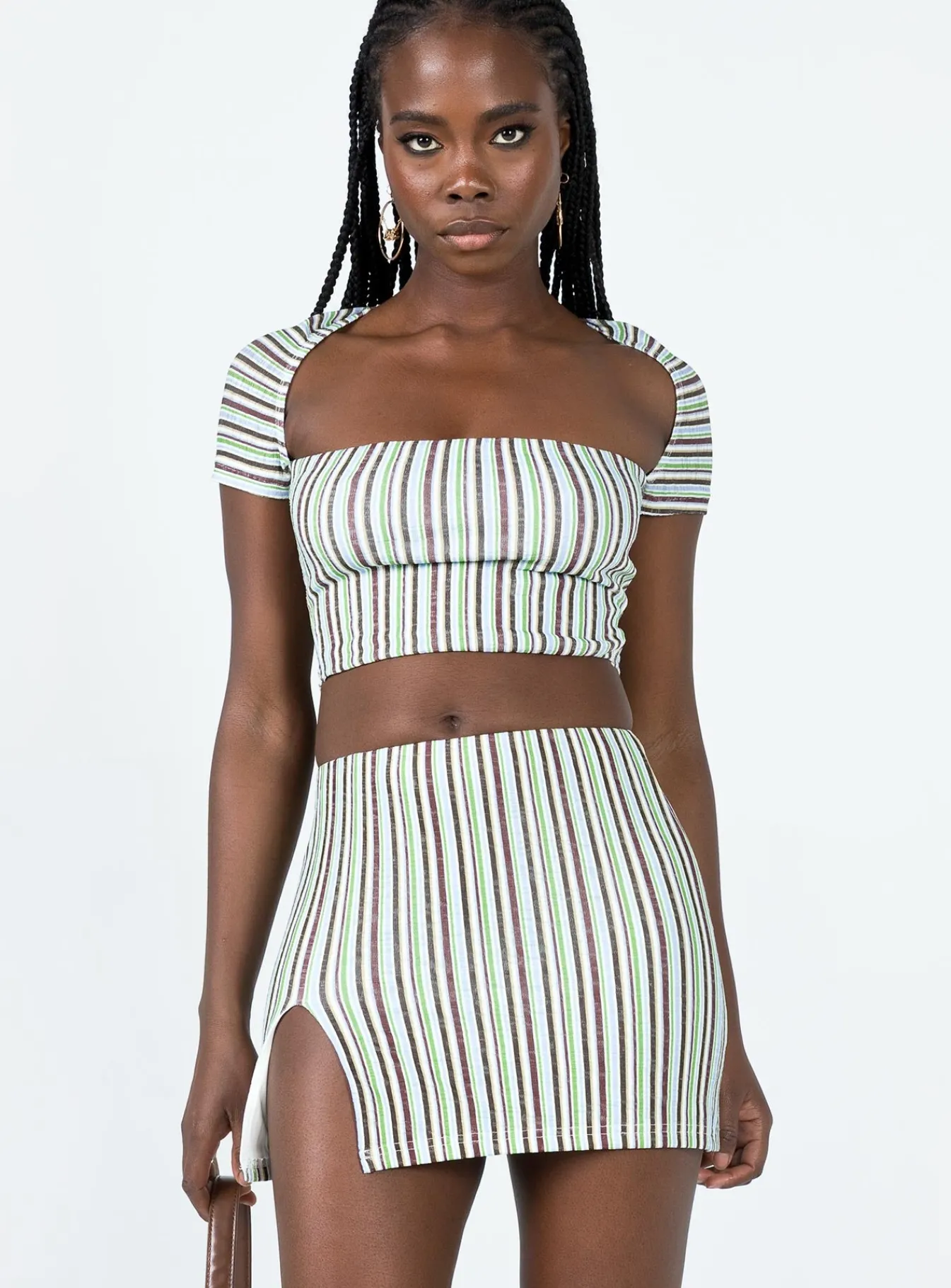 Princess Polly Anni Stripe Mini Skirt Multi Clearance