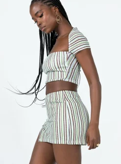 Princess Polly Anni Stripe Mini Skirt Multi Clearance