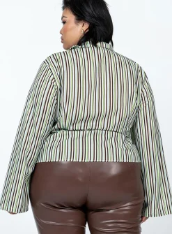 Princess Polly Anni Stripe Shirtcurve Multi Cheap