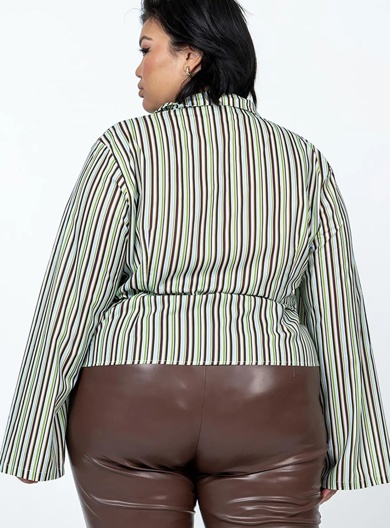 Princess Polly Anni Stripe Shirtcurve Multi Cheap