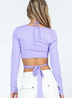 Princess Polly Anslea Long Sleeve Top Purple Best Sale
