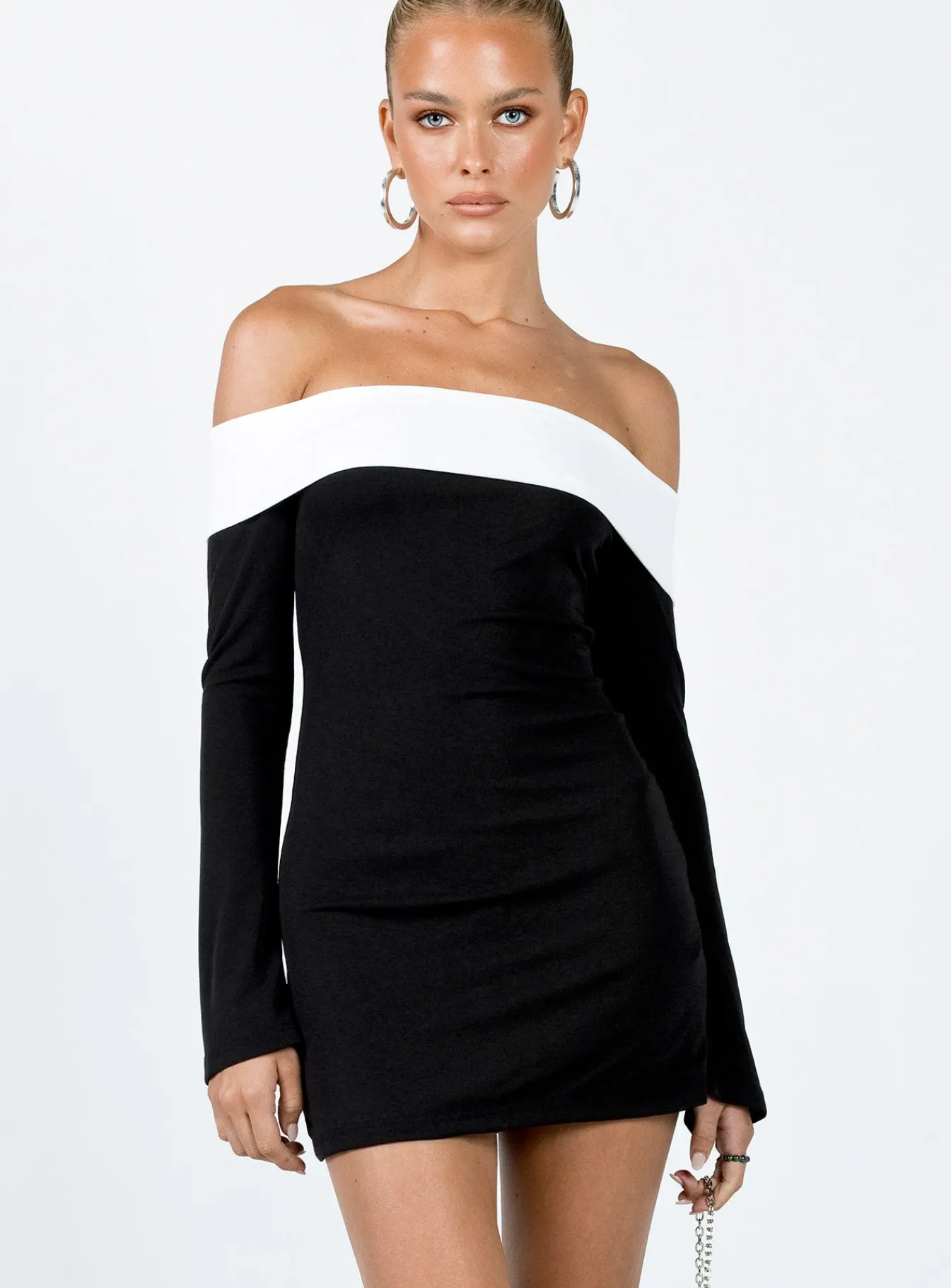 Princess Polly Anya Mini Dress Black / White Cheap