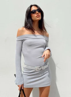 Princess Polly Anya Mini Dress  Grey Hot