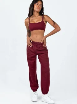 Princess Polly Arabella Set Burgundy Discount