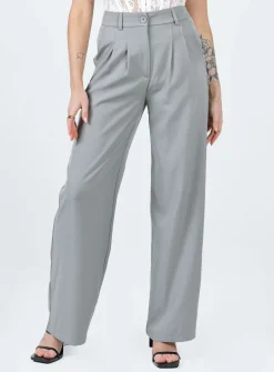 Princess Polly Archer Pants  Light Grey Best