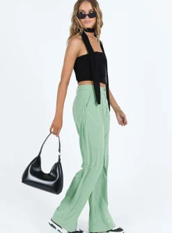 Princess Polly Archer Pants  Basil Flash Sale