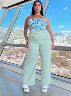 Princess Polly Archer Pantscurve   Green Cheap