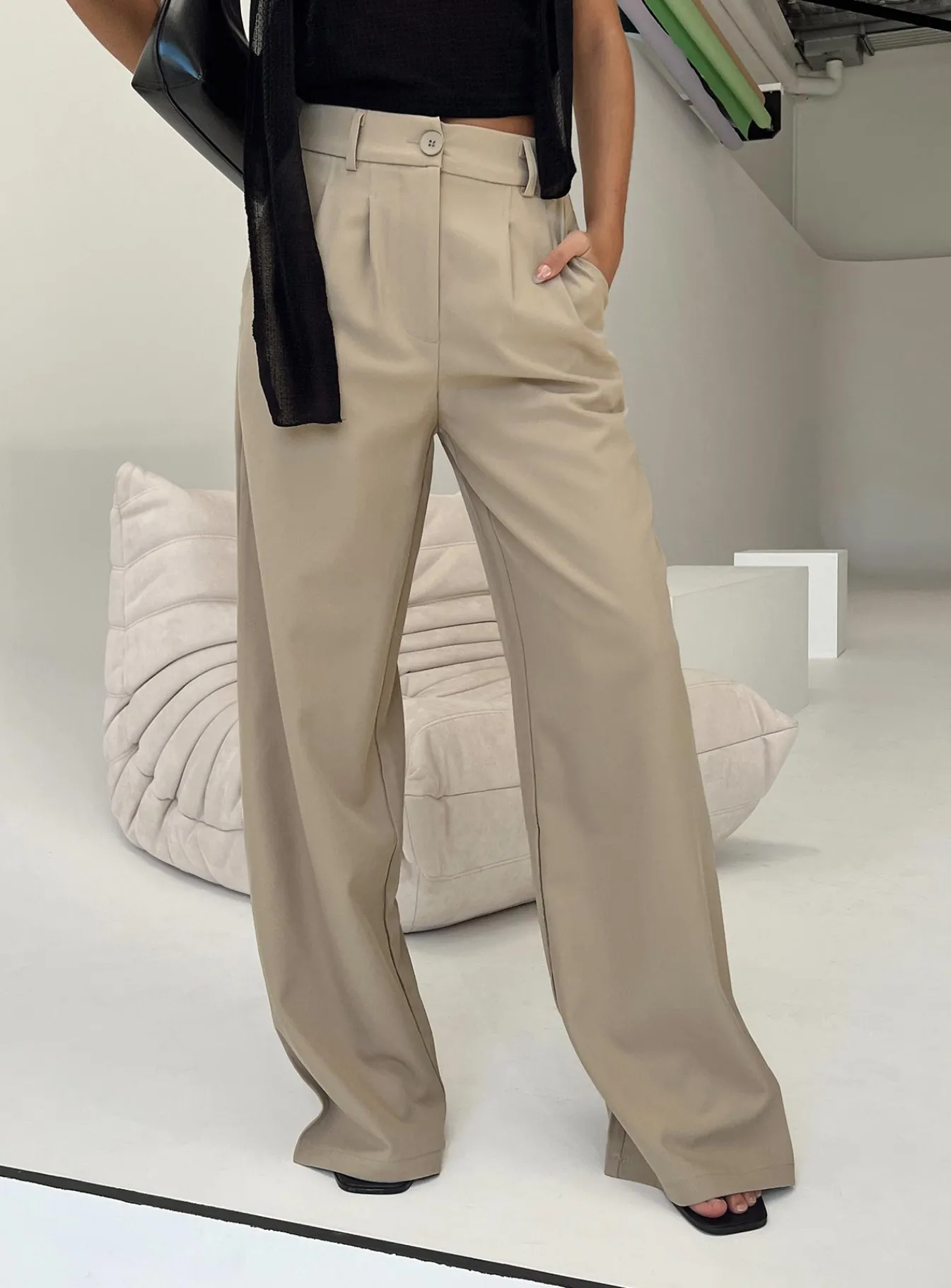 Princess Polly Archer Pantseco Tall Taupe Clearance