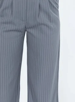 Princess Polly Archer Pantstall   Pinstripe Grey Outlet