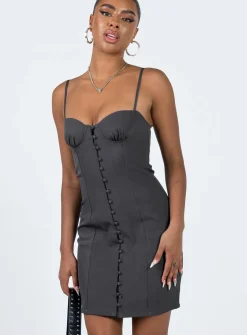 Princess Polly Archette Corset Mini Dress  Slate Flash Sale