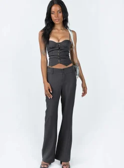 Princess Polly Archette Corset Vest Slate New