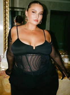 Princess Polly Archo Mesh Corsetcurve   Black Outlet