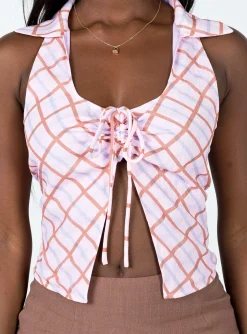 Princess Polly Ardell Top Pink  Multi Best