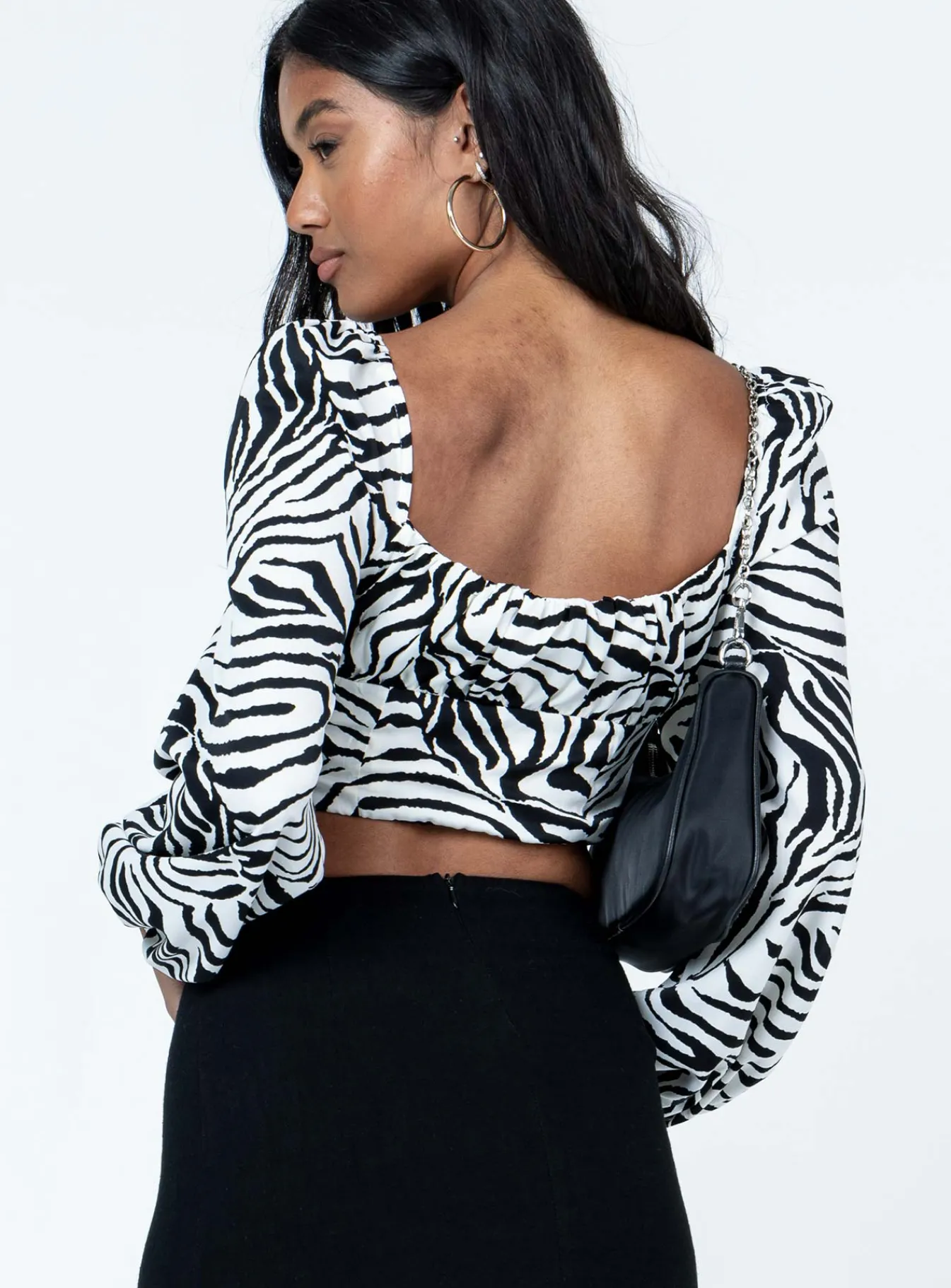 Princess Polly Ariah Long Sleeve Top Zebra Discount