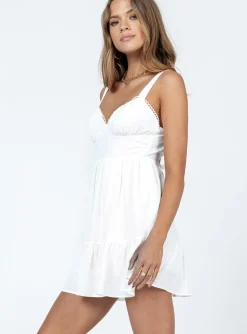 Princess Polly Arialena Mini Dress  White New