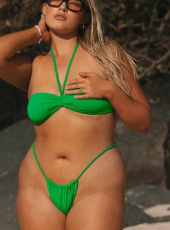 Princess Polly Ariella Bikini Bottoms Green Cheap
