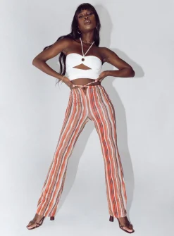 Princess Polly Arizona Flare Pants Multi Clearance