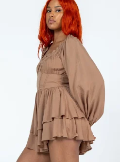Princess Polly Arley Romper  Brown Store