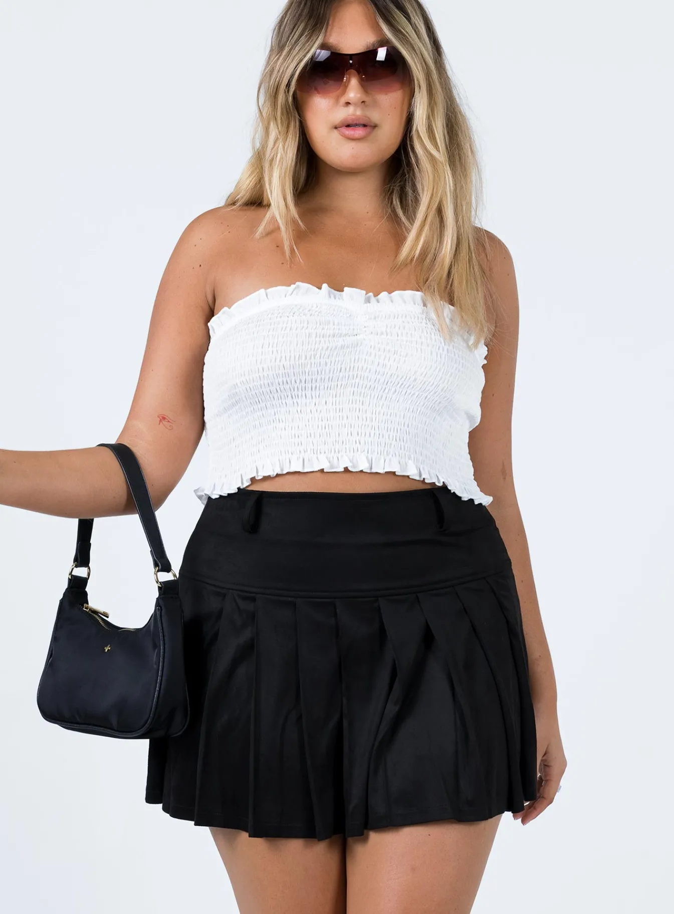 Princess Polly Arlo Tennis Skirt Black Discount