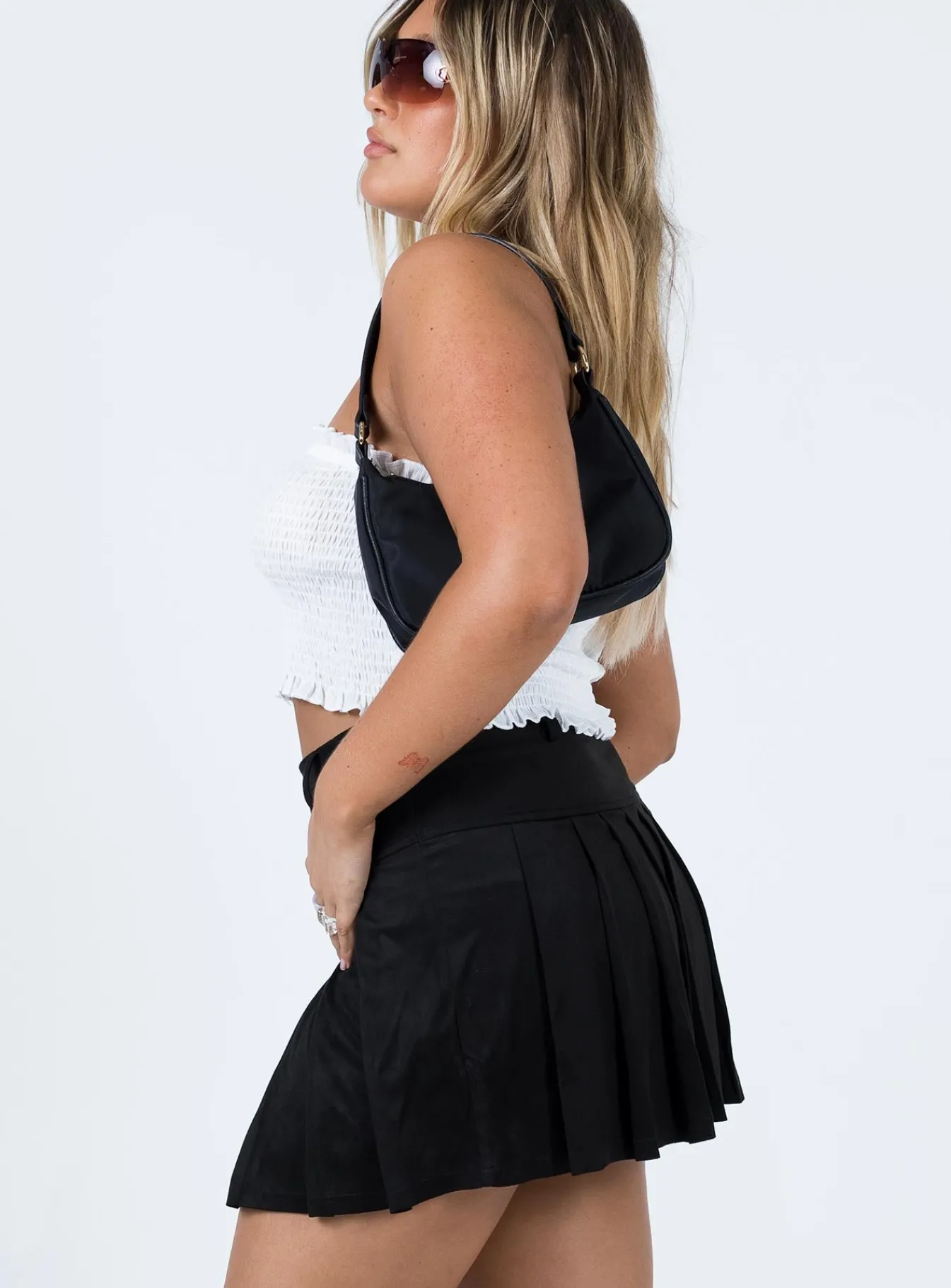 Princess Polly Arlo Tennis Skirt Black Discount