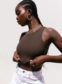 Princess Polly Arlo Top  Brown Shop