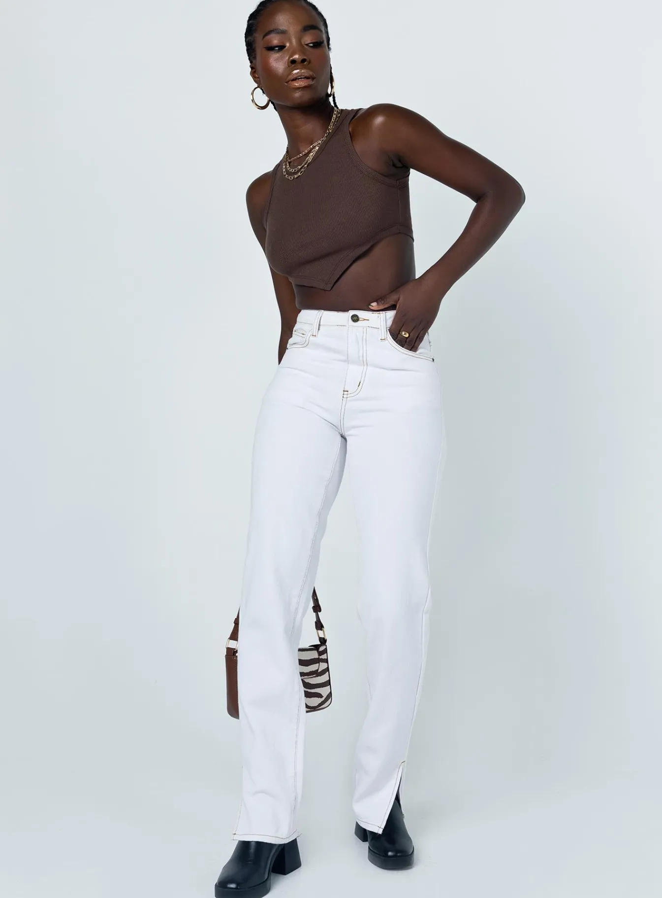 Princess Polly Arlo Top Brown Shop