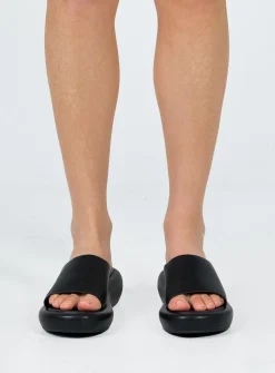 Princess Polly Armell Slides  Black Cheap