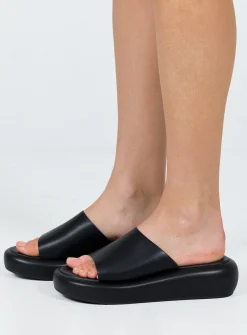 Princess Polly Armell Slides  Black Cheap