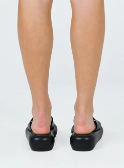 Princess Polly Armell Slides  Black Cheap