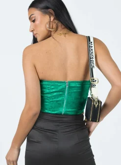 Princess Polly Armona Strapless Top  Green Outlet