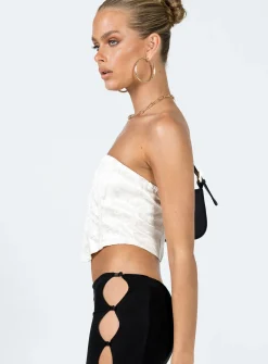 Princess Polly Armona Strapless Top  Cream Best Sale