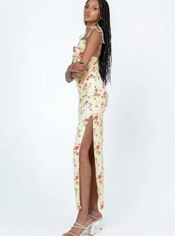 Princess Polly Arness Maxi Dressfloral   Yellow Hot