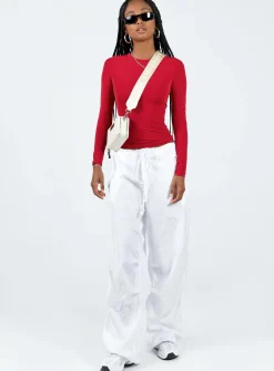 Princess Polly Arnim Long Sleeve Top  Red Online