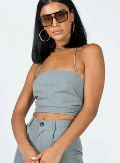 Princess Polly Aroya Top  Grey Online