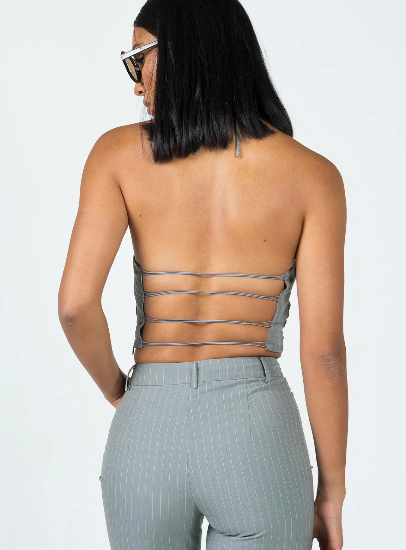 Princess Polly Aroya Top Grey Online