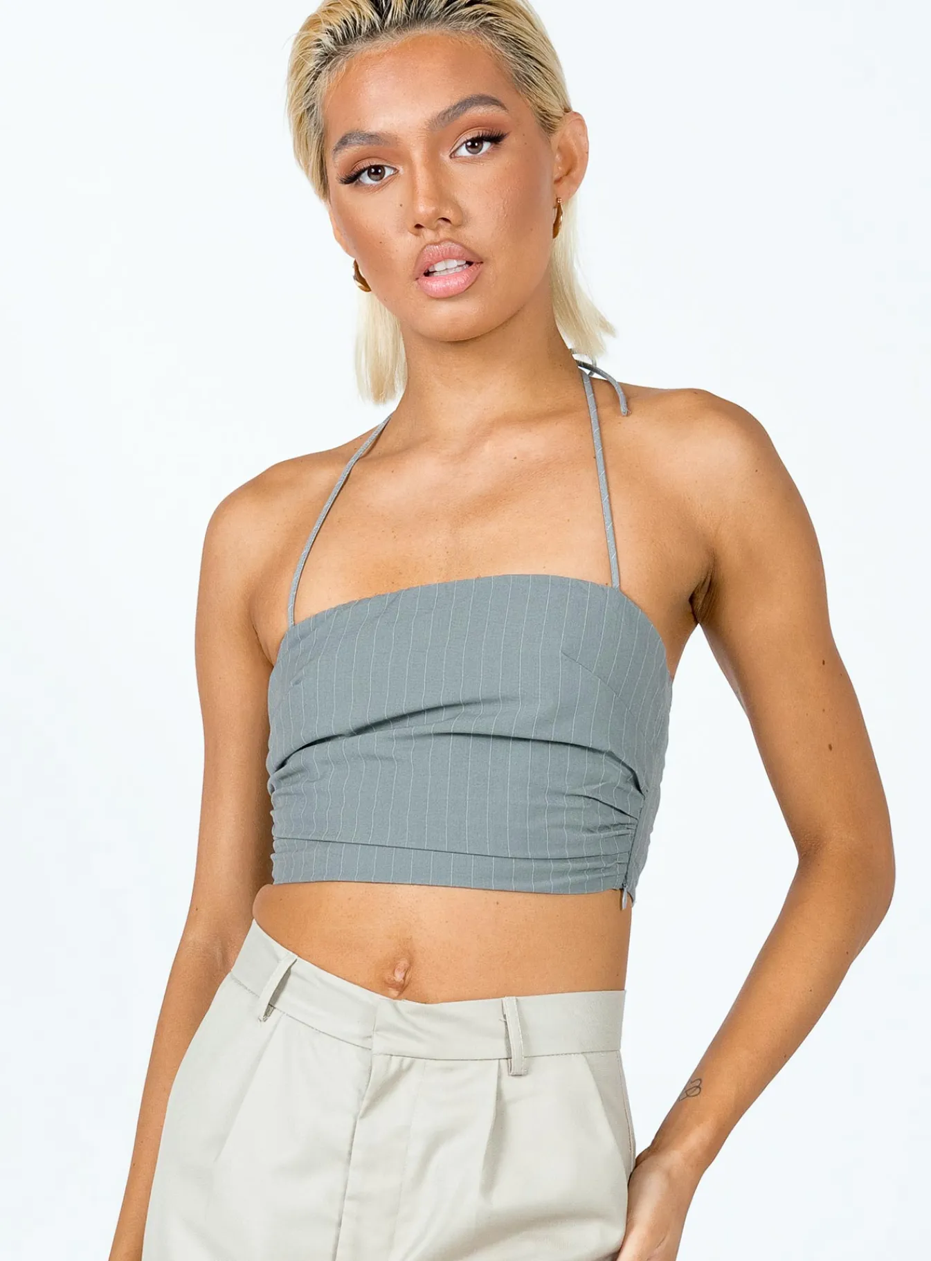 Princess Polly Aroya Top Grey Online