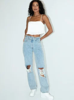Princess Polly Arrowhead Top  White Hot