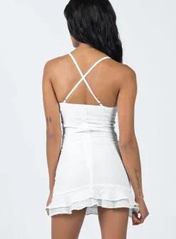 Princess Polly Arsia Mini Dress  White Clearance